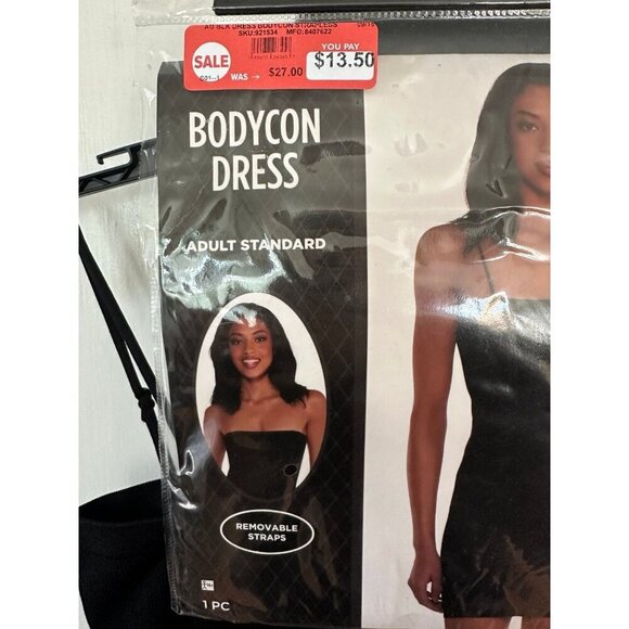 Bodycon Black Dress adult standard size - Picture 5 of 8